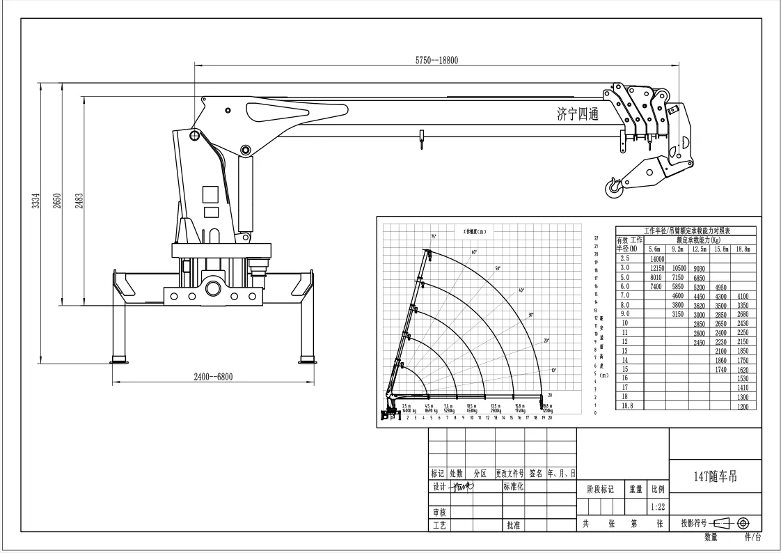 14-тонный кран-манипулятор Dongfeng123